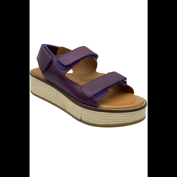 Miz Mooz Shoes - Miz Mooz Leather Adjustable Sport Sandals Violetta Purple - Medium